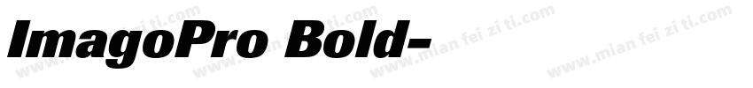 ImagoPro Bold字体转换